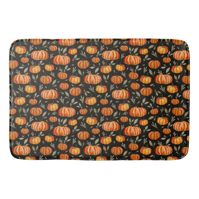 Fall Autumn Harvest Thanksgiving Pumpkin Spice Badrumsmatta (Framsidan)