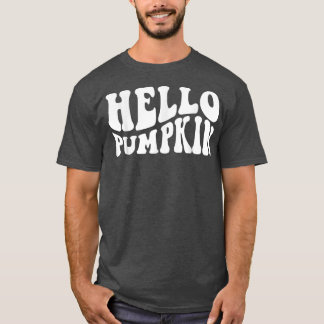 Fall Autumn Hej Pumpkin Retro WavyThanksgiving D T Shirt