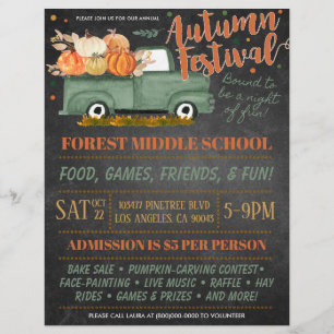 Fall Autumn Helgdag Festival Boutique Flyer