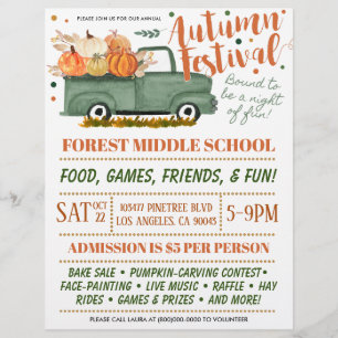Fall Autumn Helgdag Festival Boutique Flyer