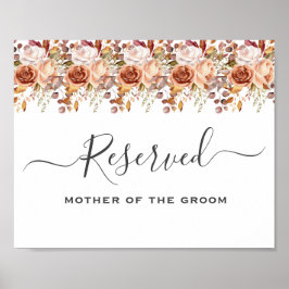 Fall Autumn Leaves Rustic Country Boho Wedding Poster