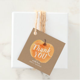 Fall Autumn Little Pumpkin 2-Side Tack Rustic Gåvor Etiketter