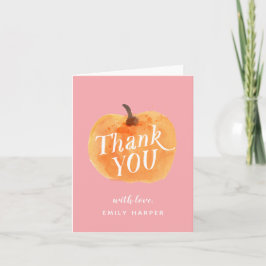 Fall Autumn Little Pumpkin Pumpkin Foled (tackkort Kort