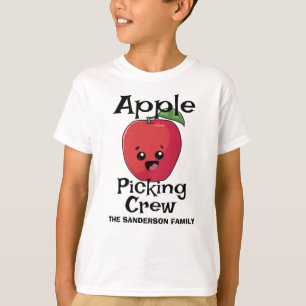 Fall Autumn Matching Family Apple Picking Crew T Shirt