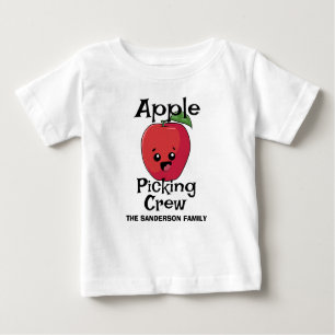 Fall Autumn Matching Family Apple Picking Crew T Shirt