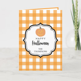 Fall Autumn Orange Play Halloween Pumpkin Tack Kort