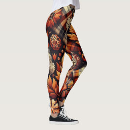 Fall Autumn Play Löv Orange Black Beige Leggings