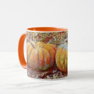 Fall Autumn Pumpkin Art Mugg Kopp
