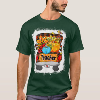 Fall Autumn Pumpkin Lastbil Thankful Teacher Thank T Shirt