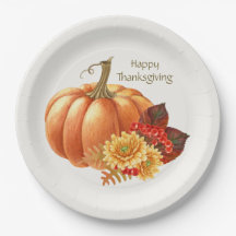 Fall Autumn Pumpkin Papper Plate