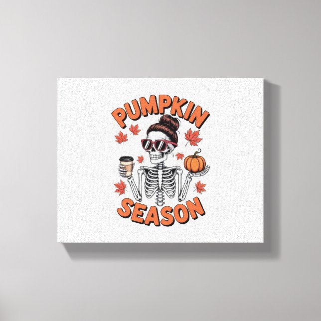 Fall Autumn Pumpkin Season Canvastryck (Framsida)