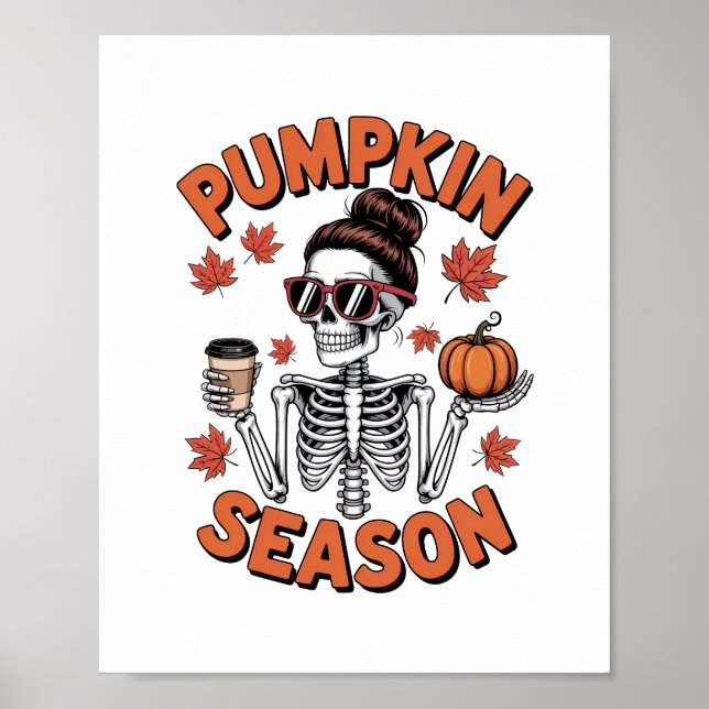 Fall Autumn Pumpkin Season Poster (Framsidan)