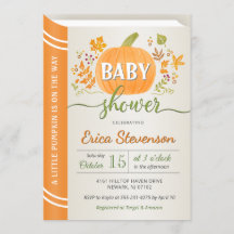 Fall Autumn Pumpkin Storybook Neutralt Baby Shower