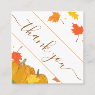 Fall Autumn Pumpkin Tack Rabatt & Social Fyrkantigt Visitkort