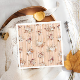 Fall Autumn Pumpkins Blommigt Baby Shower Pappersservett