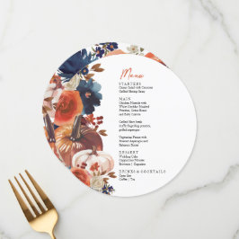 Fall autumn Pumpkins Menu Meny