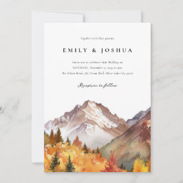 Fall Autumn Rustic Boho Bröllop Inbjudningar