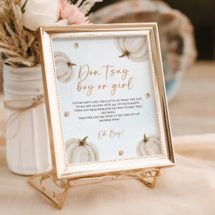 Fall Autumn Shower Game Sign Poster
