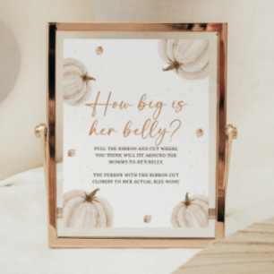 Fall Autumn Shower Game Sign Poster