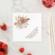 Fall Autumn Terracotta Rustic Blommigt Bröllop