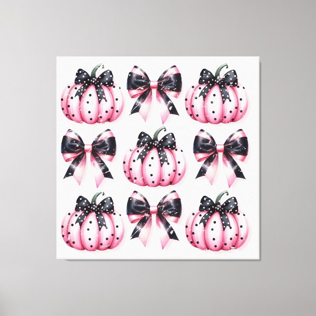 Fall Autumn Thanksgiving Harvest Löv Falling Canvastryck (Framsida)