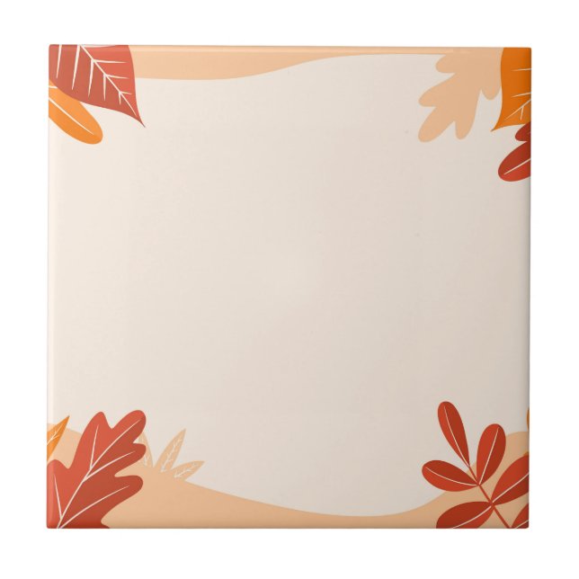 Fall Autumn Thanksgiving Harvest Löv Falling Kakelplatta (Framsidan)