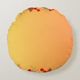 Fall Autumn Thanksgiving Harvest Löv Falling Rund Kudde