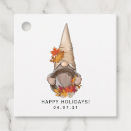 Fall Autumn Whimsical Nordic Harvest Gnomes Favor Gåvor Etiketter