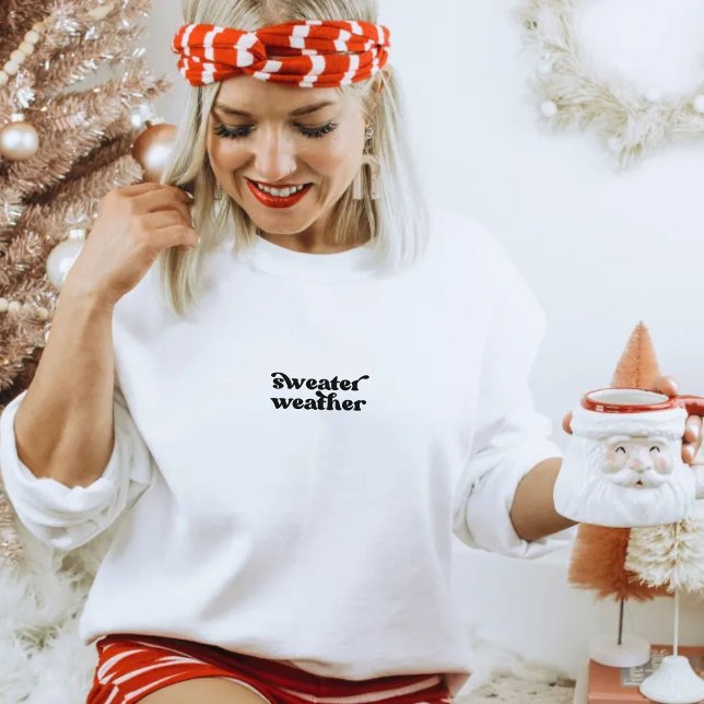 Fall Autumn Winter Christmas Sweater Weather Quote T Shirt (Skapare uppladdad)