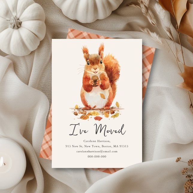 Fall Autumnisk ekorre | Nya Adressen Anteckningskort (Skapare uppladdad)