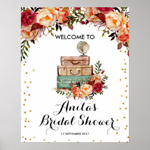 Fall AutumnResa från välkomsttecken Poster