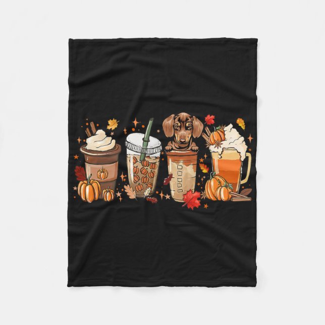 Fall av kaffe, bläckfiskklump, halloween, konfekti fleecefilt (Framsidan)