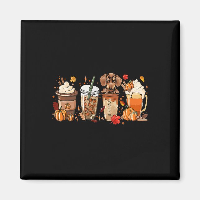 Fall av kaffe, bläckfiskklump, halloween, konfekti magnet (Framsidan)