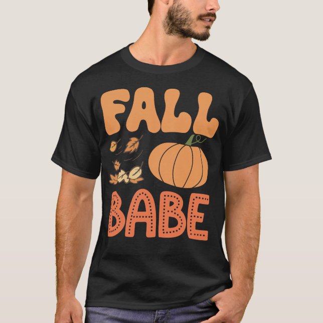 Fall Babe Happy halloween Helgdag Tillfälle T Shirt (Framsida)