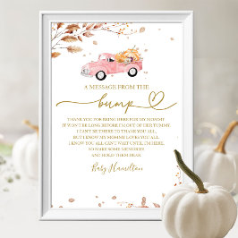Fall Baby Shower a ett meddelande från Dumpa Sign Poster
