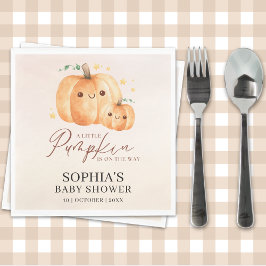 Fall Baby Shower – "A Little Pumpkin Is on the way Pappersservett