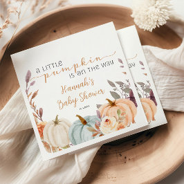 Fall Baby Shower A Little Pumpkin Pappersservett