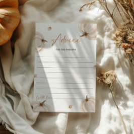Fall Baby Shower Advice för överordnat kort