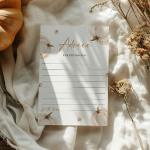 Fall Baby Shower Advice för överordnat kort