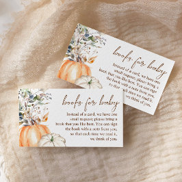 Fall Baby Shower Autumn Pumpkin Bokar för Baby Tilläggskort