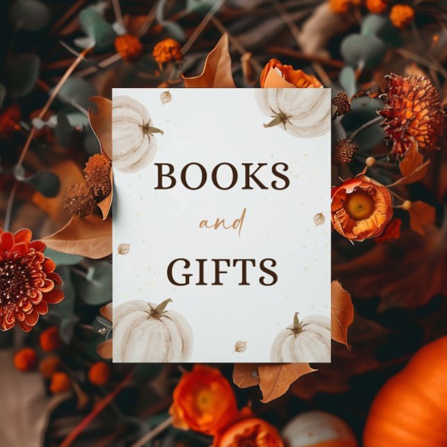 Fall Baby Shower Bokar och presenttecken Poster (Skapare uppladdad)