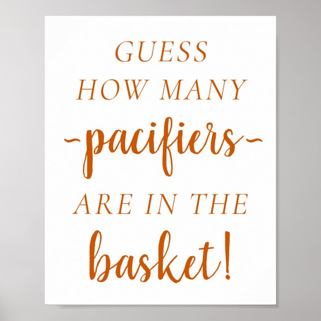 Fall Baby Shower | Bränd Orange: hur många Poster (Framsidan)