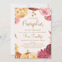 Fall Baby Shower En liten Pumpkin är på vägen