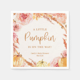 Fall Baby Shower En liten Pumpkin är på vägen Pappersservett