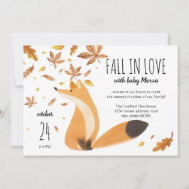 Fall Baby Shower // Fall in kärlek with Baby // Fo Inbjudningar