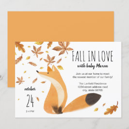 Fall Baby Shower // Fall in kärlek with Baby // Fo Inbjudningar