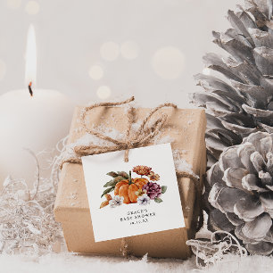 Fall Baby Shower Gåvor Etiketter