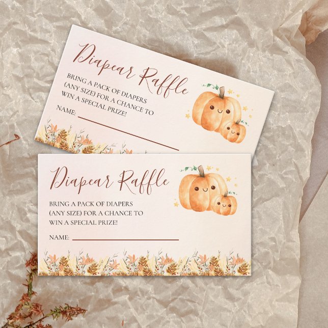  Fall Baby Shower Insert with "A Little Pumpkin"  Tilläggskort (Skapare uppladdad)