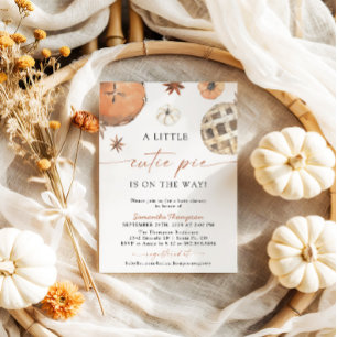 Fall Baby Shower Little Cutie Paj Inbjudningar