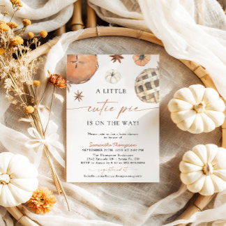 Fall Baby Shower | Little Cutie Paj Inbjudningar